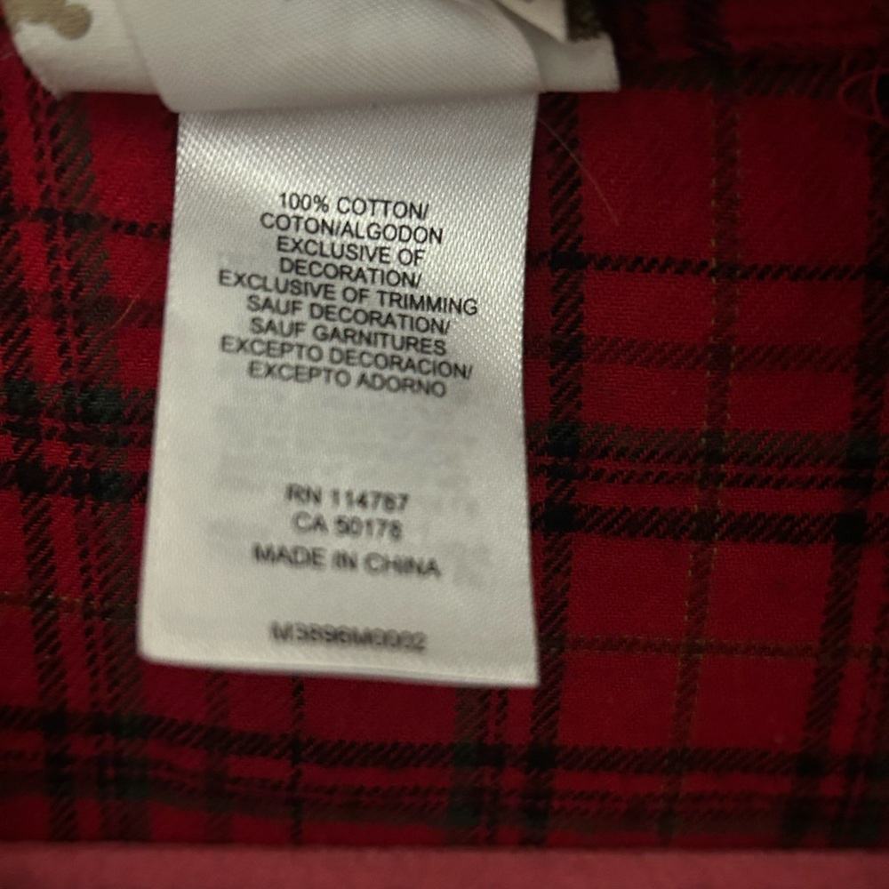 Vintage Disney Store Mickey Mouse red plaid button down shirt top size XL - Picture 5 of 9